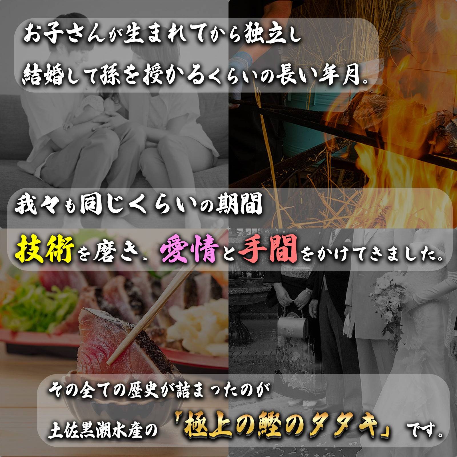 藁焼き -生- 鰹のタタキ ＜本数：半本(×2)〜3本セット 量：500~1500g 目安：2~8人前＞ 【土佐黒潮水産】公式オンラインショップ 黒潮水産