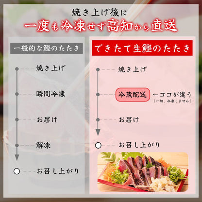 藁焼き -生- 鰹のタタキ ＜本数：半本(×2)〜3本セット 量：500~1500g 目安：2~8人前＞ 【土佐黒潮水産】公式オンラインショップ 黒潮水産